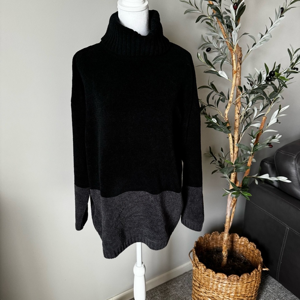 BCBGMaxAzria Two-Tone Cowl Neck Sweater